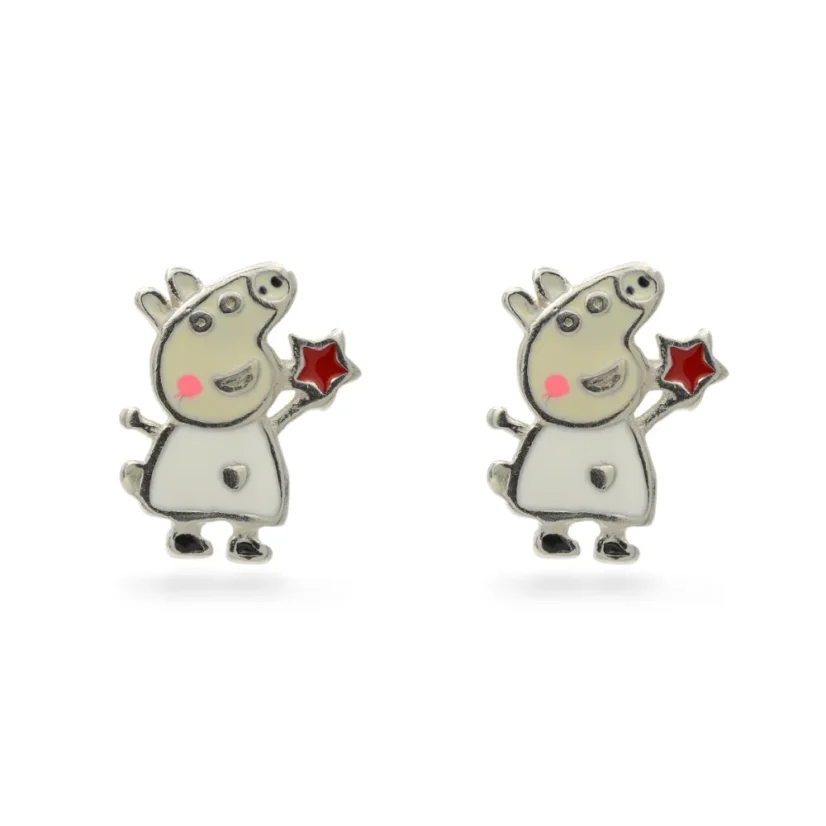 Dětské propichovaní stříbrné náušnice s pohádkovým motivem