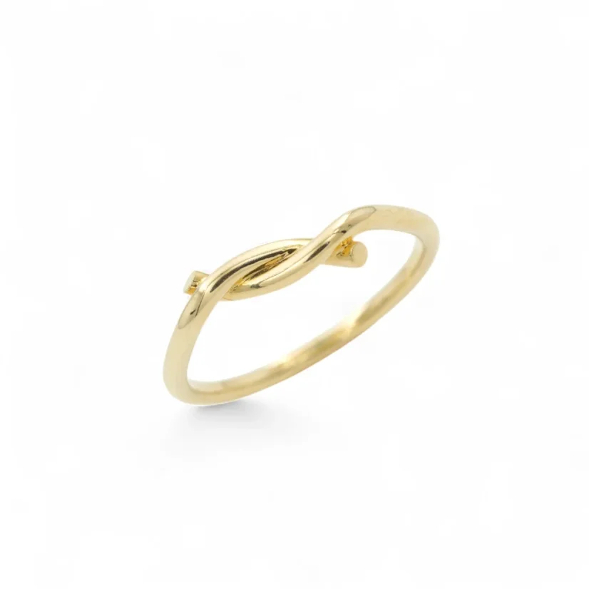 Minimalistický zlatý prsten proplétaný 1,66g