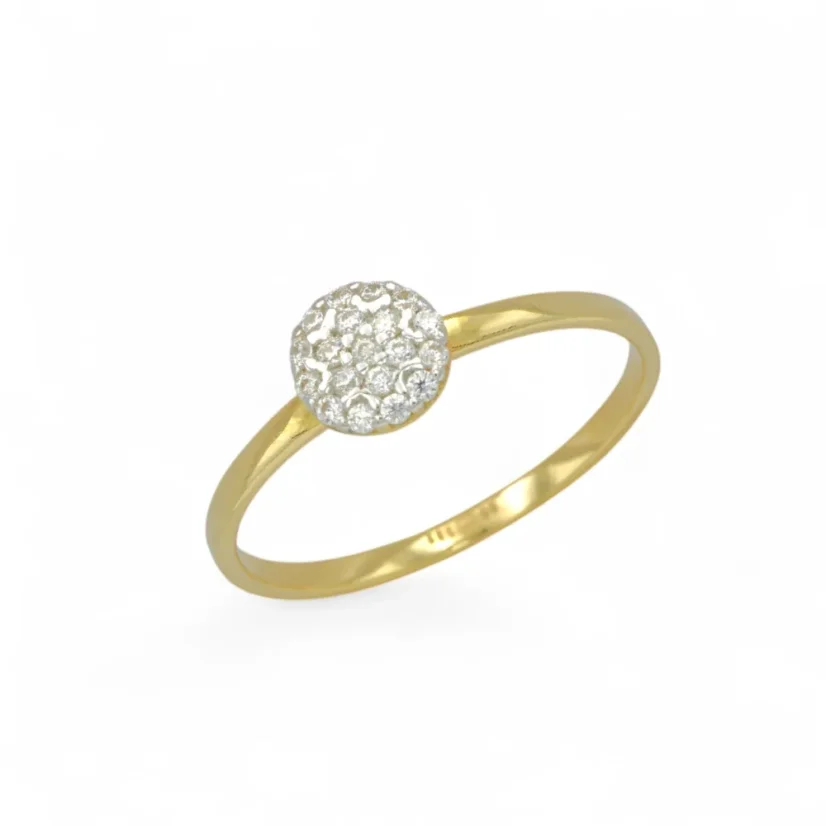 Zlatý prsten s kamínky 1,26g