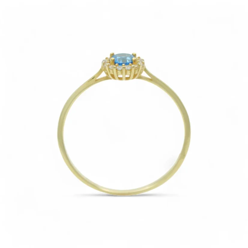 Zlatý prsten s Topazem 1,13g