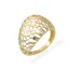 Designový celozlatý prsten kombinovaný - Velikost: 56