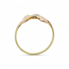 Zlatý prsten kombinovaný mašlička 1,75g