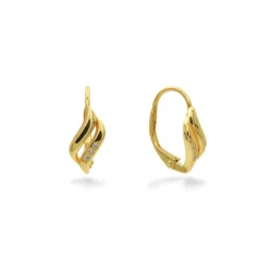 Stříbrné pozlacené náušnice s jemnými zirkony