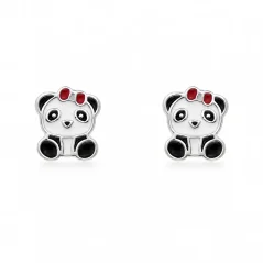 Dětské stříbrné náušnice panda