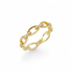 Zlatý prsten s kamínky 1,51g