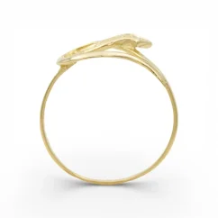 Jemný designový zlatý prsten se zirkonem 0,91g