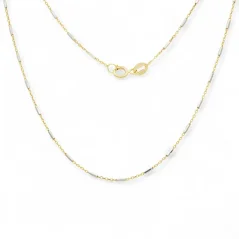 Jemný zlatý řetízek Anker zdobený 45cm