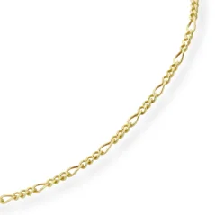 Zlatý náramek Figaro 19cm 1,10g