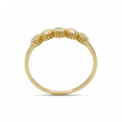 Jemný zlatý designový prsten slunce