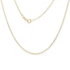 Zlatý řetízek Pancer s broušením 50cm