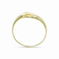 Zlatý prsten s čirými zirkony 1,76g