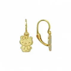 Dětské celozlaté náušnice s kočičkou 1,40g