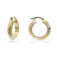Zlaté náušnice kruhy 2,2cm kombinované 4,30g