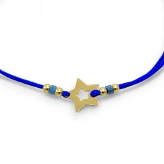 Šňůrkový náramek se zlatem Hvězda 0,72g