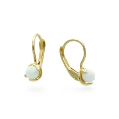 Jemné zlaté náušnice s opálem