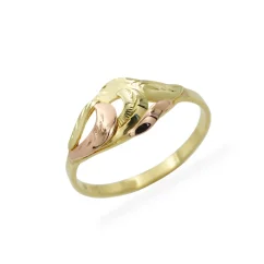 Vintage zlatý prsten s růžovým zlatem 2,06g