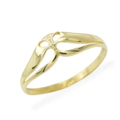 Zlatý prsten do špičky zdobený 0,94g