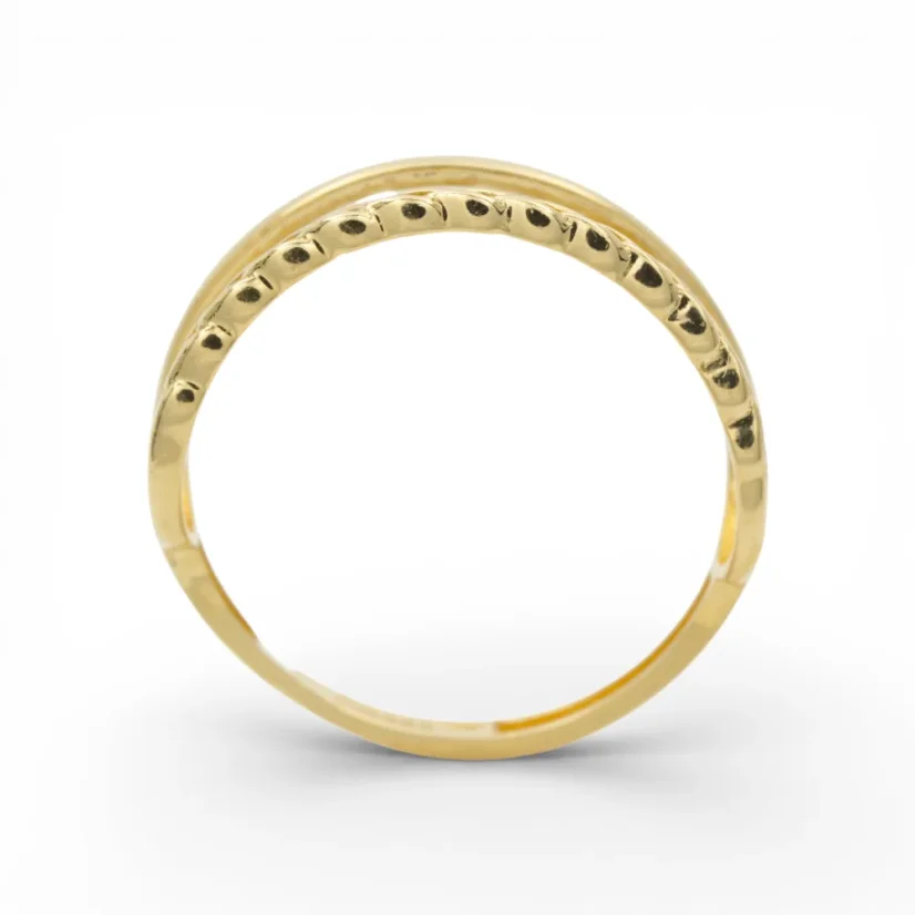 Zlatý prsten dvojitý ve vysokém lesku 1,33g