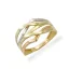 Designový zlatý prsten proplétaný