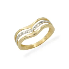 Zlatý prsten kombinovaný trojitý