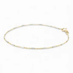 Zlatý náramek Anker zdobený 18cm
