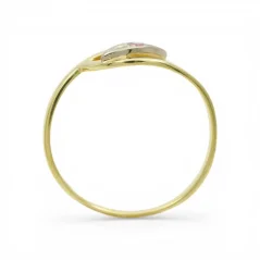 Zlatý prsten s růžovým zirkonem 1,72g