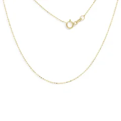 Jemný zlatý řetízek s válečky 45cm