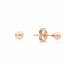 Minimalistické stříbrné peckové náušnice rose gold