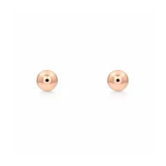 Minimalistické stříbrné peckové náušnice rose gold