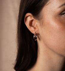 Zlaté náušnice Kruhy 1,8cm lesklé kroucené 1,70g