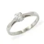 Jemný zásnubní stříbrný prsten se zirkonem