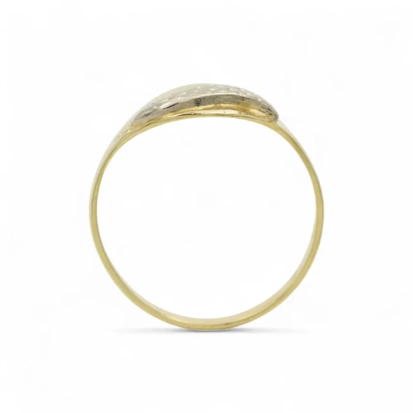 Zlatý prsten s bílým zlatem 1,82g