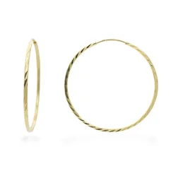 Zlaté náušnice Kruhy 3,8cm gravírované 2,51g