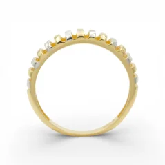 Jemný zlatý prsten s bílým zlatem 1,06g