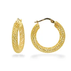 Zlaté kruhové náušnice 2,5cm proplétané 3,28g