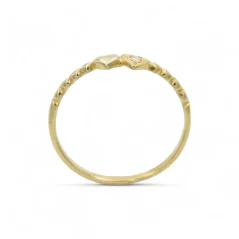 Zlatý prsten srdíčka s diamantem 1,59g