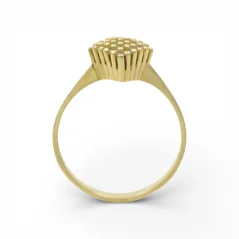 Zlatý prsten s čirými zirkony 2,60g