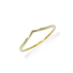 Jemný celozlatý prsten do špičky