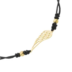 Šňůrkový náramek se zlatem Křídlo