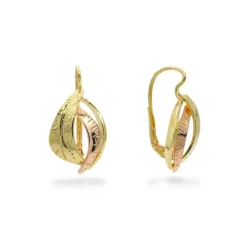 Zlaté kombinované vintage náušnice 3,14g