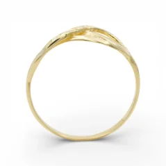 Elegantní zlatý prsten s proplétaným motivem nekonečna 1,26g