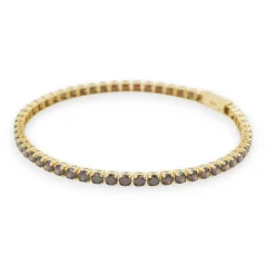 Zlatý tenisový náramek se zirkony 17cm