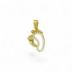 Zlatý přívěsek Nožičky s kamínky 1,43g