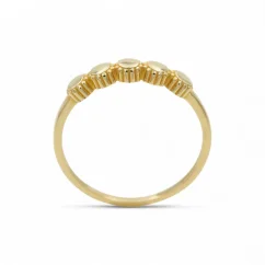 Jemný zlatý designový prsten slunce