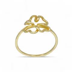 Zlatý prsten Čtyřlístek s kamínkem 1,24g