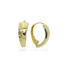 Zlaté náušnice s gravírováním