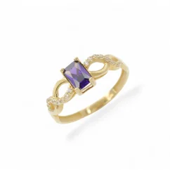 Zlatý prsten s kombinovanými kameny 1,59g