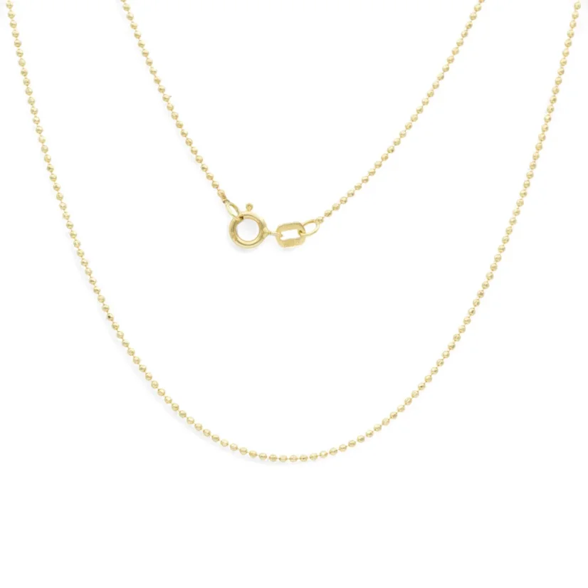 Zlatý řetízek s kuličkami 50cm 1,71g