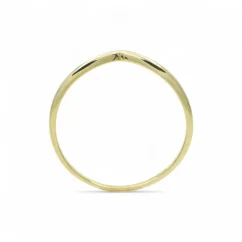 Jemný celozlatý prsten do špičky
