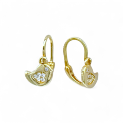 Zlaté dětské náušnice Ptáček 1,25g